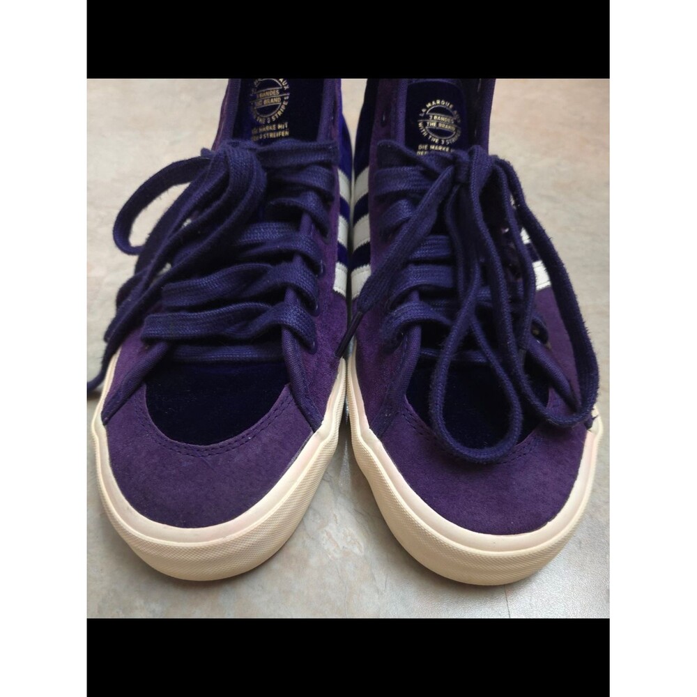 Adidas Men's Matchcourt High RX Na-Kel Smith Purple Velvet Sneaker Size 9 - Picture 8 of 9